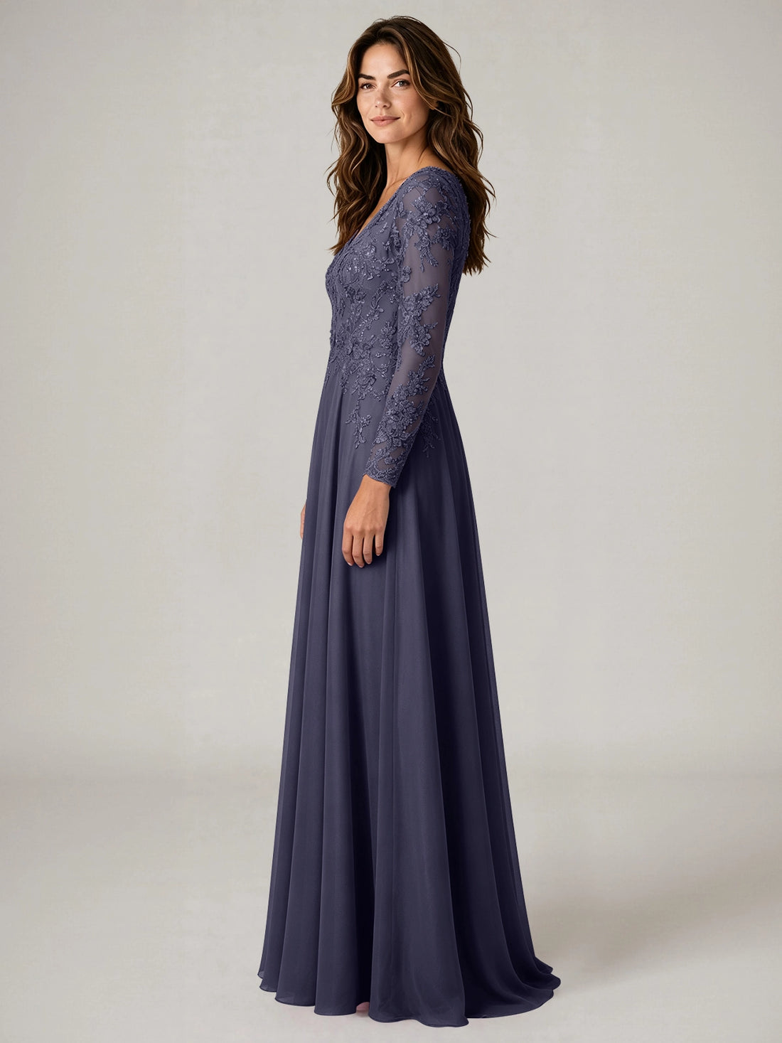 A-line Mother of the Bride Dress with Appliques