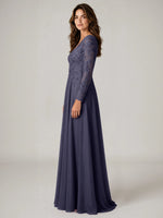 A-line Mother of the Bride Dress with Appliques