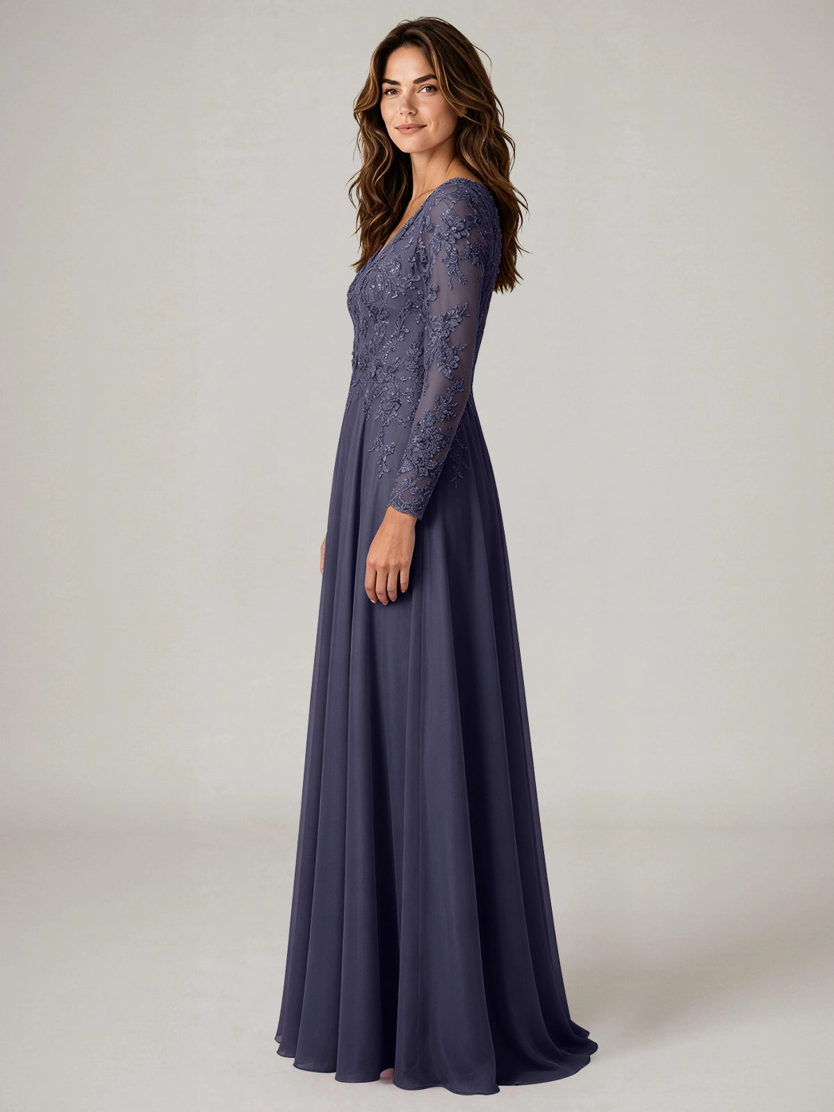 A-line Mother of the Bride Dress with Appliques