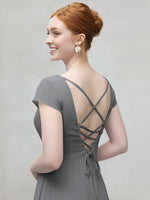 Flowy Ruffle Sheath Bridesmaid Dress 