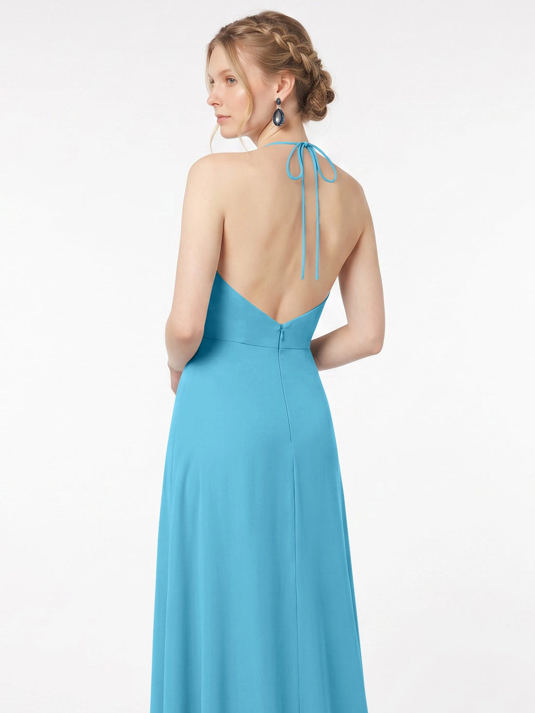 Chiffon Bridesmaid Dress with Halter 