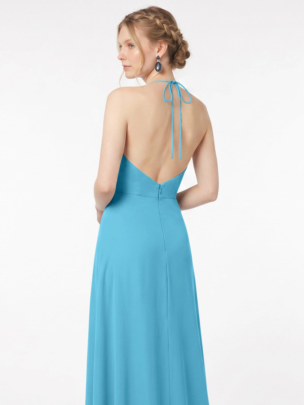 Chiffon Bridesmaid Dress with Halter 