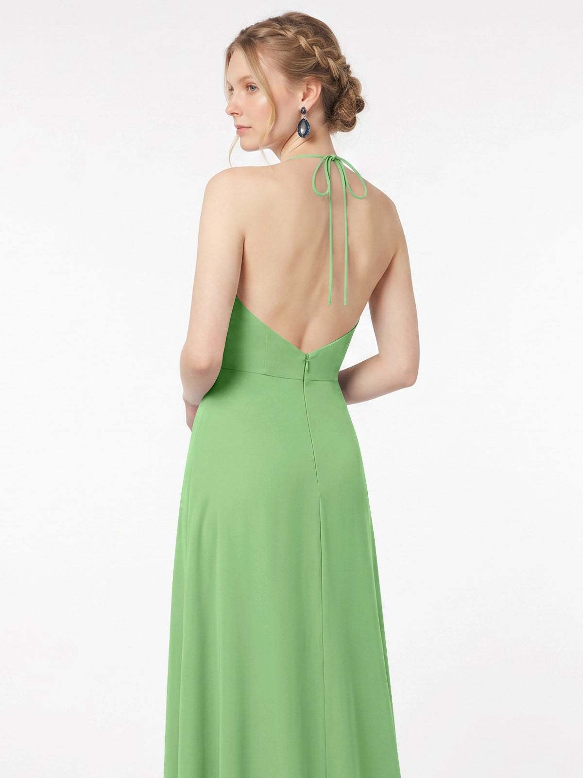 Chiffon Bridesmaid Dress with Halter 