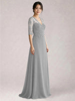 Lace Mother of the Bride Dress with Half Sleeves