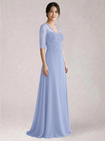 Lace Mother of the Bride Dress with Half Sleeves