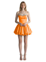 Beading Bubble Hem Mini Dress 