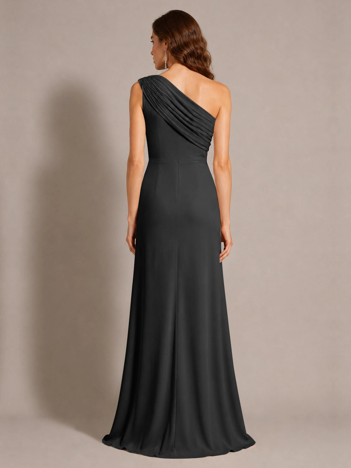 One-Shoulder Prom Dress with Slit