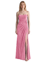 Velvet Prom Dress with Beaded Applique 