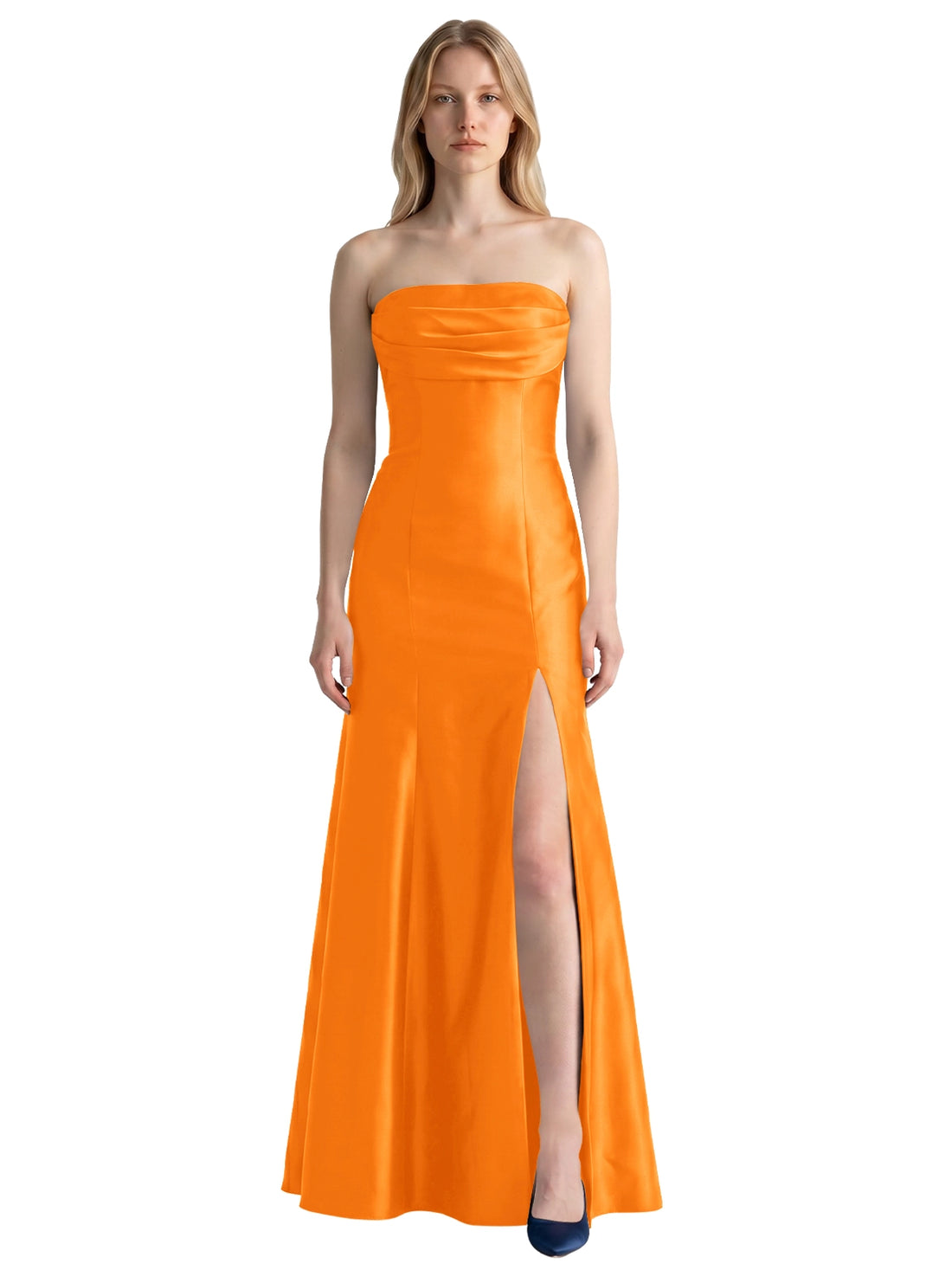 Strapless Ruched Bodice Prom Dress 