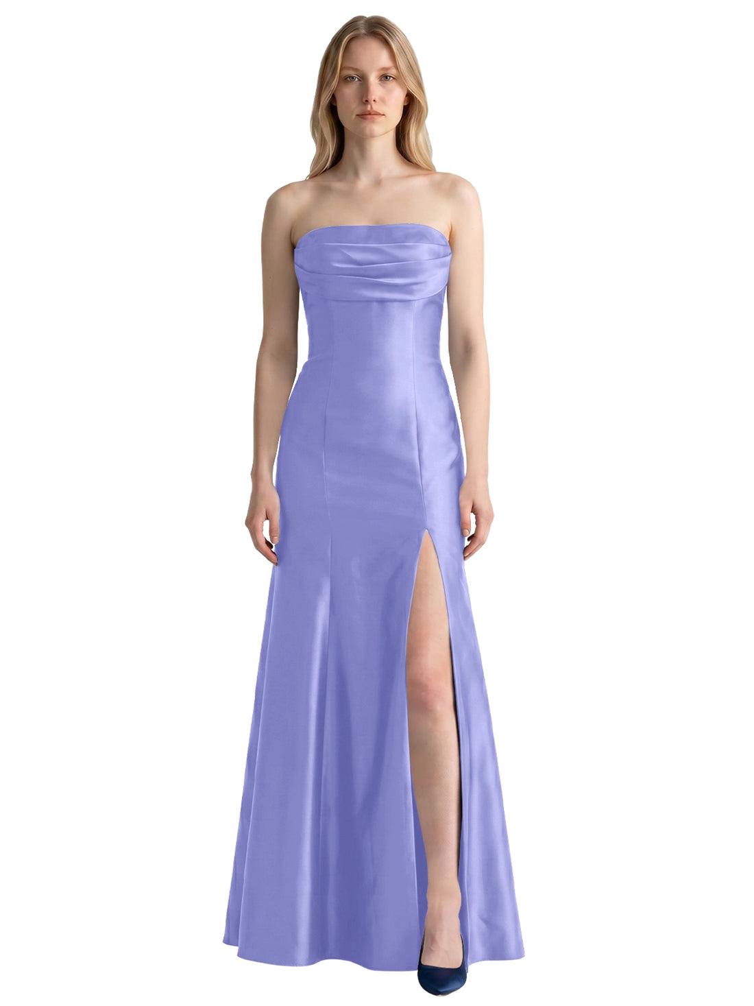 Strapless Ruched Bodice Prom Dress 