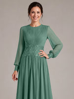 Chiffon Mother of the Bride Dress with Jewel Neckline 