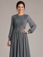 Chiffon Mother of the Bride Dress with Jewel Neckline 