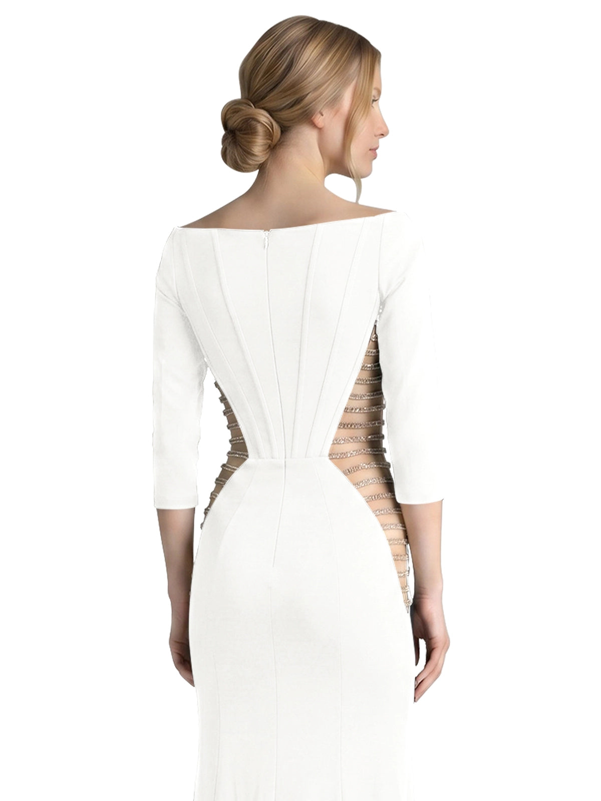 Side Cutout Slit Prom Dress 