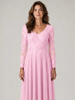 A-line Mother of the Bride Dress with Appliques
