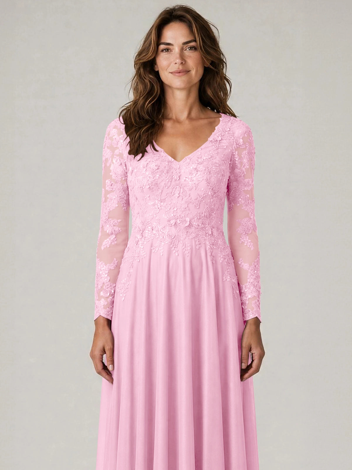 A-line Mother of the Bride Dress with Appliques