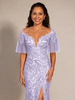 Mermaid Mother of the Bride Dress with V-neck 