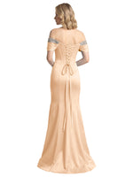 Corset Beaded Trumpet Prom Dress 
