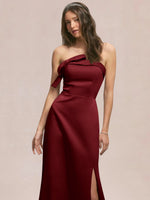Satin Bow Accent Bridesmaid Dress 