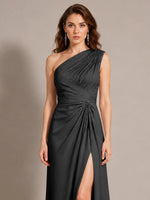 One-Shoulder Prom Dress with Slit