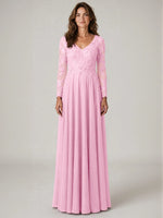 A-line Mother of the Bride Dress with Appliques