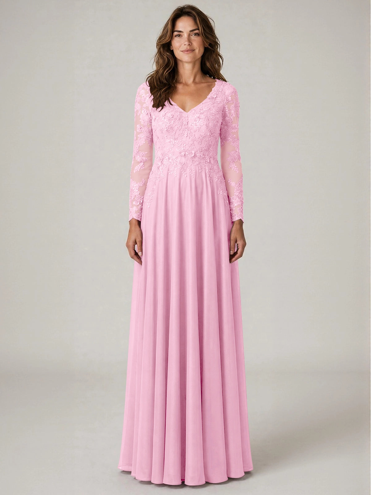 A-line Mother of the Bride Dress with Appliques
