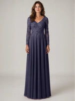 A-line Mother of the Bride Dress with Appliques