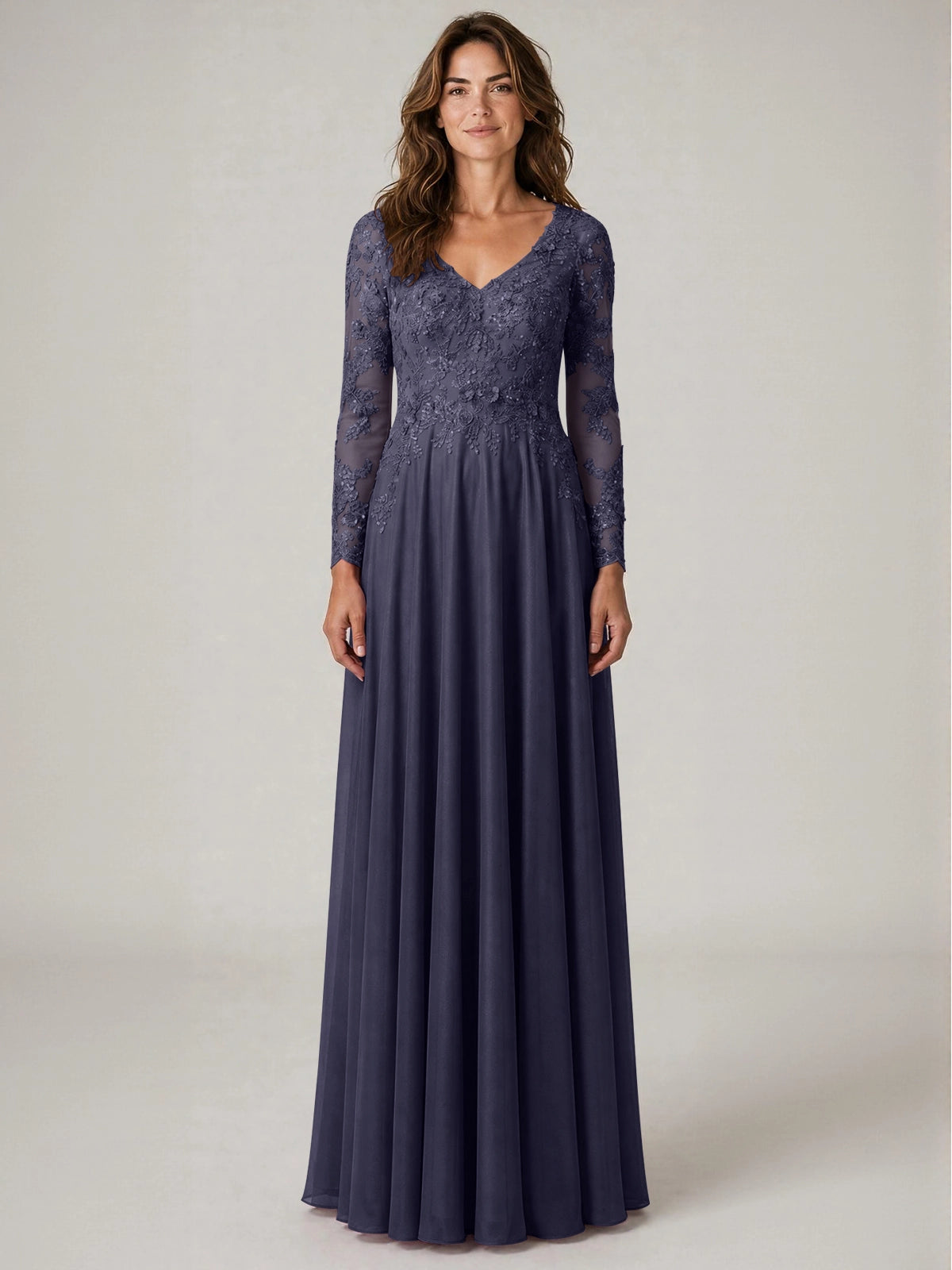 A-line Mother of the Bride Dress with Appliques