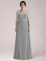 Lace Mother of the Bride Dress with Half Sleeves