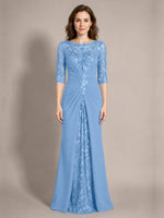 Lace Mother of the Bride Dress with Applique 