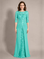 Lace Mother of the Bride Dress with Applique 