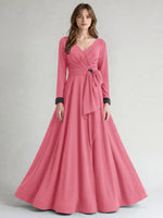 Stretch Satin Mother of the Bride Dress with Crystal