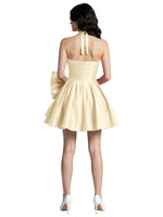 Halter Oversized Bow Mini Dress 