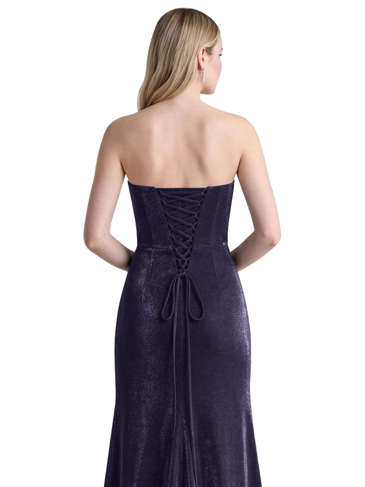 Velvet Prom Dress with Beaded Applique 