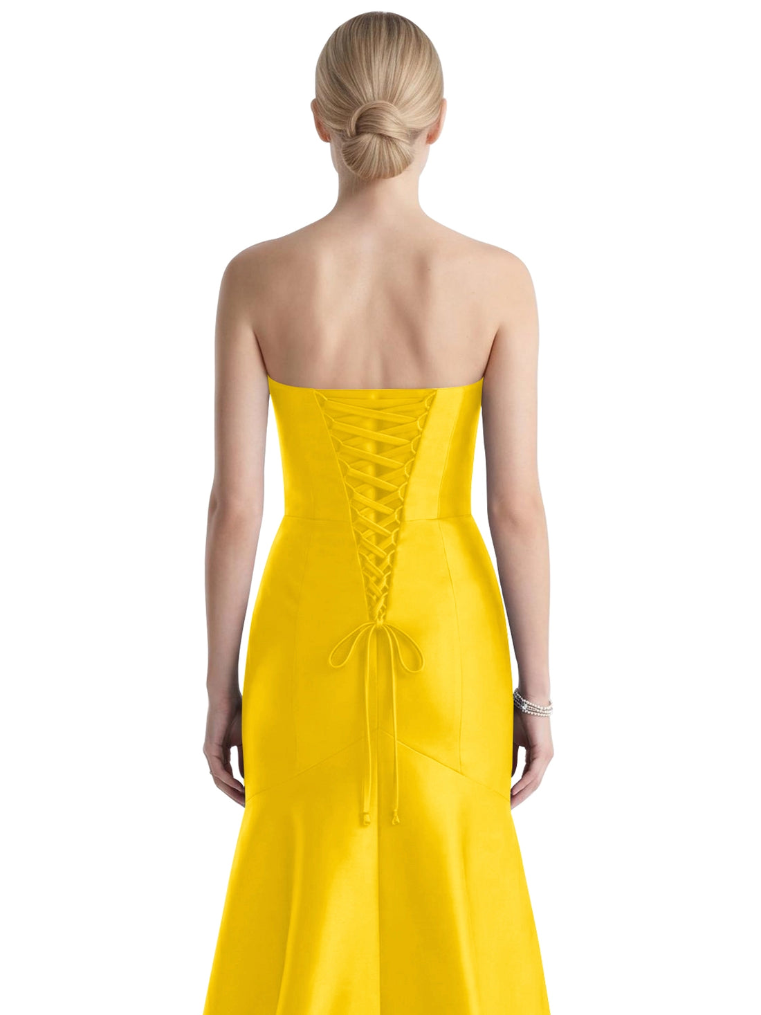 Strapless Ruched Bodice Prom Dress 