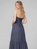Strapless Bridesmaid Dress with Slit 