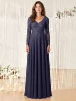 A-line Mother of the Bride Dress with Appliques