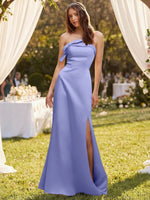 Satin Bow Accent Bridesmaid Dress 