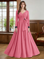 Stretch Satin Mother of the Bride Dress with Crystal