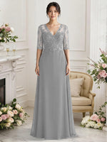Lace Mother of the Bride Dress with Half Sleeves