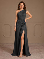 One-Shoulder Prom Dress with Slit