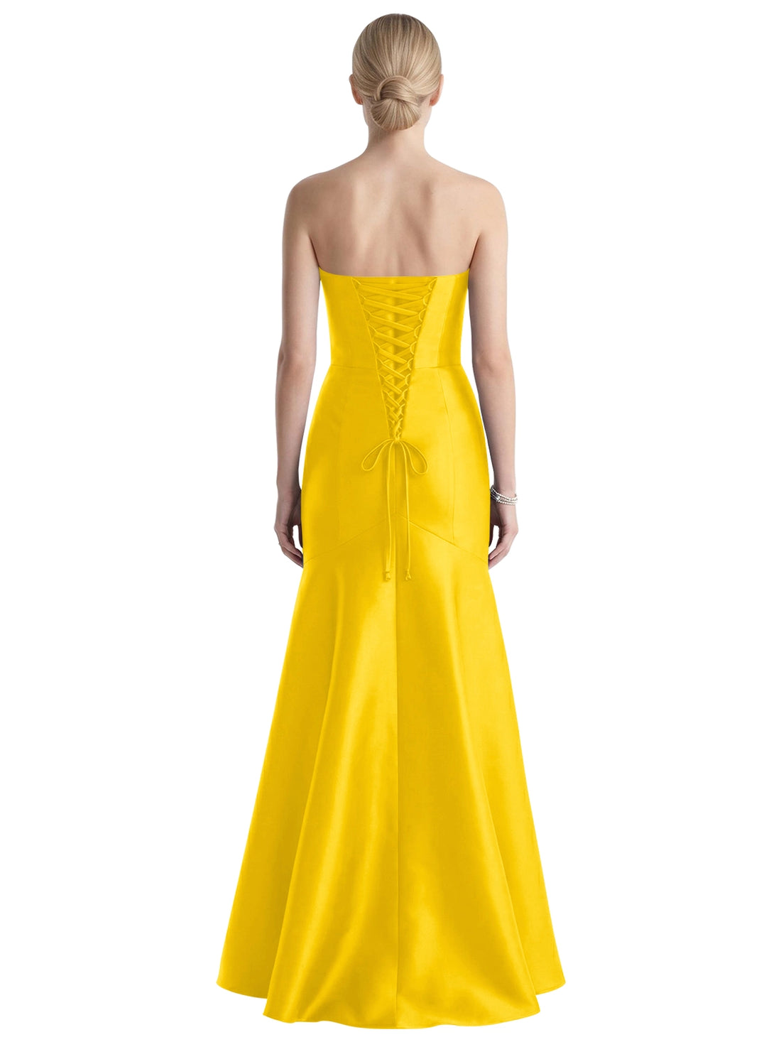 Strapless Ruched Bodice Prom Dress 