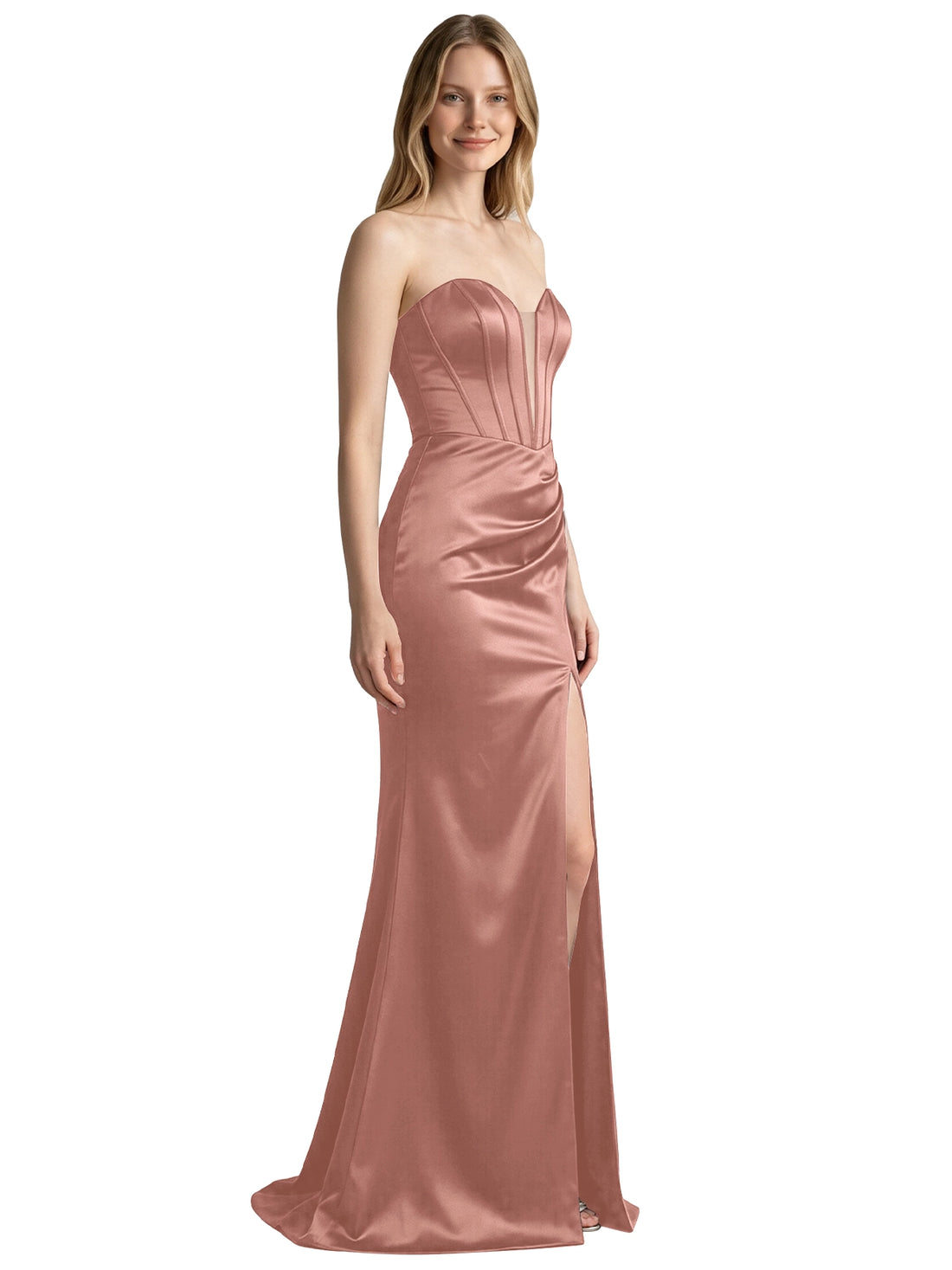 High Slit Sweetheart Prom Dress 