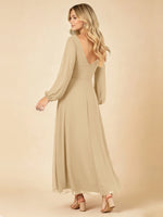 A-line Bridesmaid Dress with Long Sleeves 