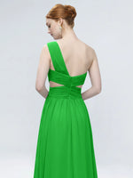 One-Shoulder Side Cut-Out Bridesmaid Dress 