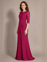Lace Mother of the Bride Dress with Applique 