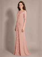 Lace Mother of the Bride Dress with Applique 