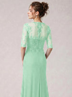 Lace Mother of the Bride Dress with Half Sleeves