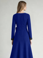 Stretch Satin Mother of the Bride Dress with Crystal