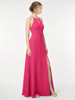 Chiffon Bridesmaid Dress with Halter 