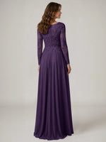 A-line Mother of the Bride Dress with Appliques